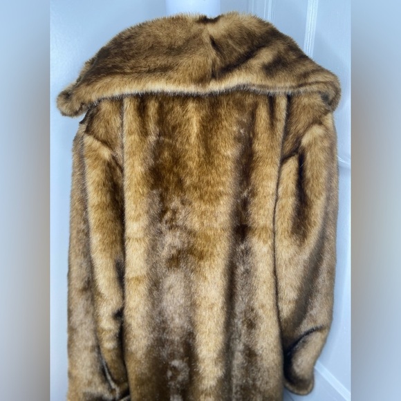 Vintage Pamela McCoy Luxurious Faux Fur Coat in Rich Brown - Picture 7 of 7